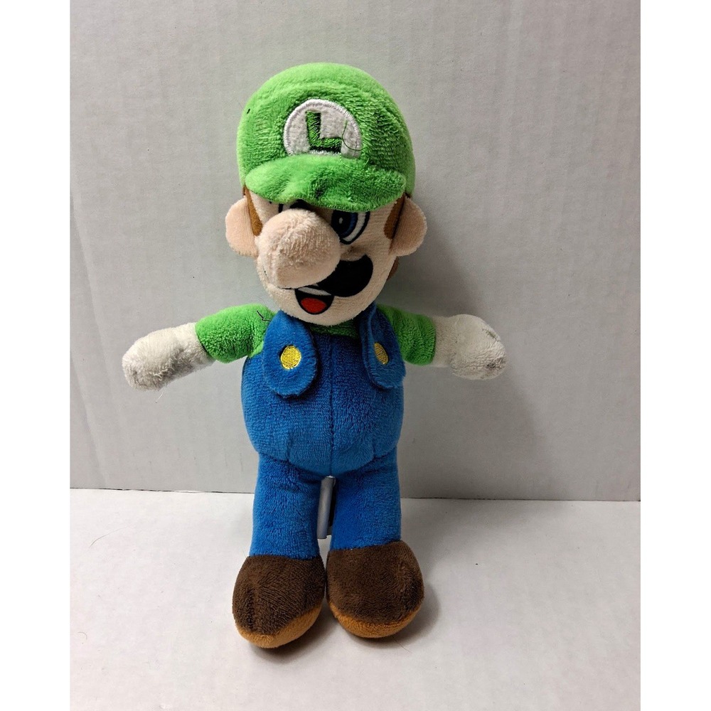 GOOD STUFF Super Mario Luigi Plush 10in 2020 Green/Blue Hat & Overalls Washable